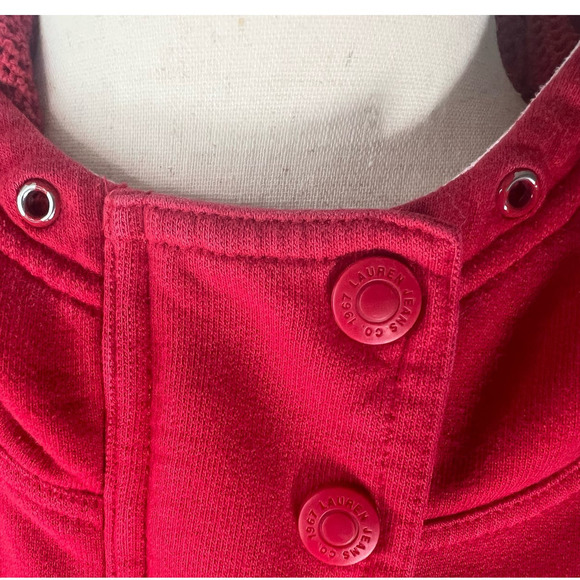 Lauren Jeans Co x Ralph Lauren Hooded Jacket, Zip/Snap Closure, Red/White size L - Picture 4 of 12